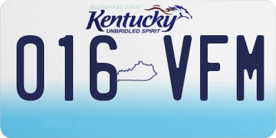 KY license plate 016VFM