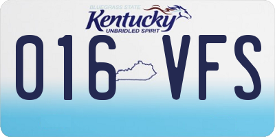 KY license plate 016VFS