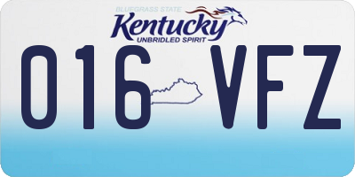 KY license plate 016VFZ