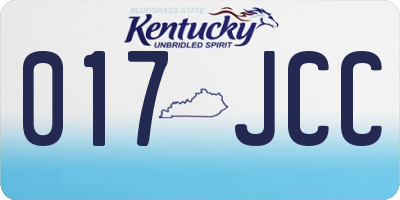 KY license plate 017JCC