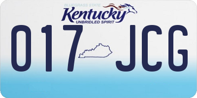 KY license plate 017JCG