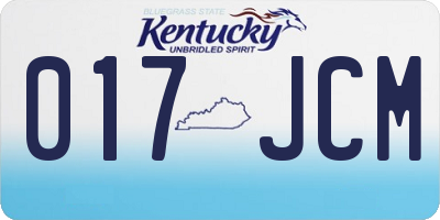 KY license plate 017JCM