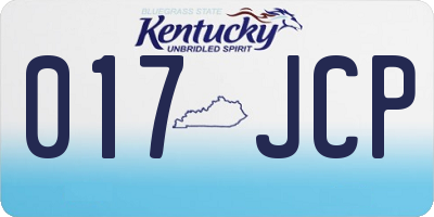 KY license plate 017JCP