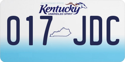 KY license plate 017JDC