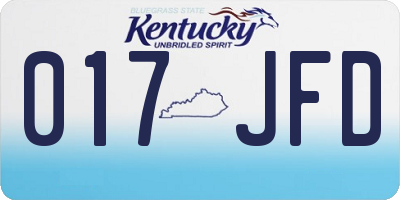 KY license plate 017JFD