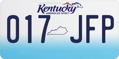 KY license plate 017JFP