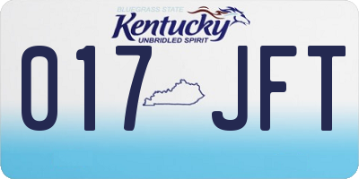 KY license plate 017JFT