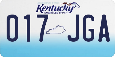 KY license plate 017JGA