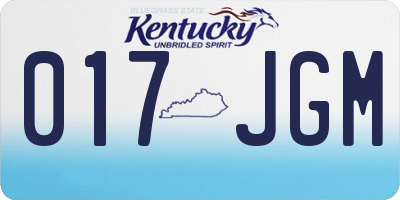 KY license plate 017JGM