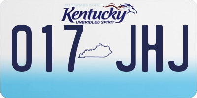 KY license plate 017JHJ