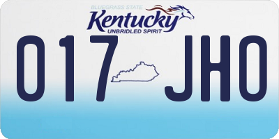 KY license plate 017JHO