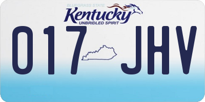 KY license plate 017JHV