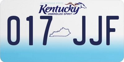 KY license plate 017JJF