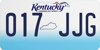 KY license plate 017JJG