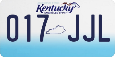 KY license plate 017JJL