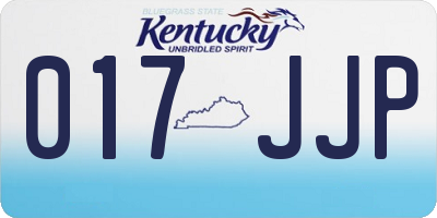 KY license plate 017JJP