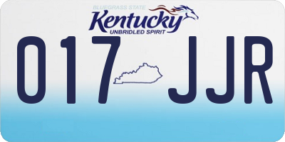 KY license plate 017JJR