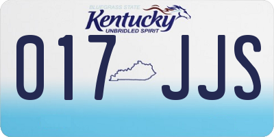 KY license plate 017JJS