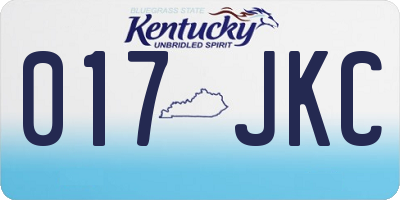 KY license plate 017JKC