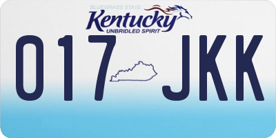 KY license plate 017JKK