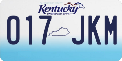 KY license plate 017JKM