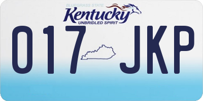 KY license plate 017JKP