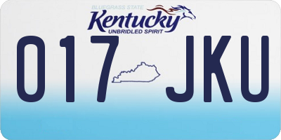 KY license plate 017JKU