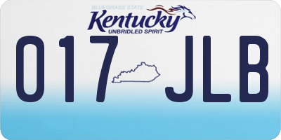 KY license plate 017JLB