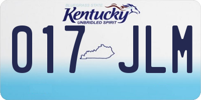 KY license plate 017JLM