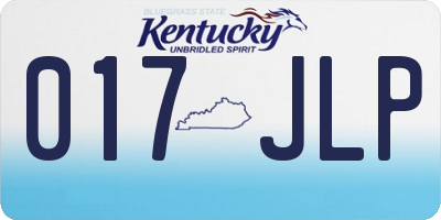KY license plate 017JLP