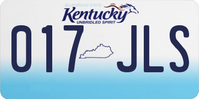 KY license plate 017JLS