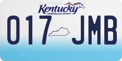 KY license plate 017JMB