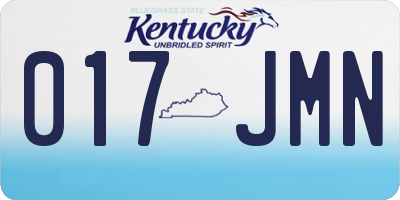 KY license plate 017JMN