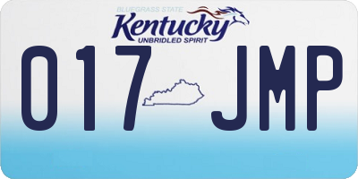 KY license plate 017JMP