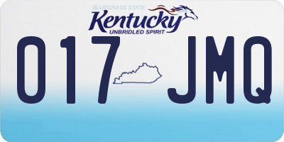 KY license plate 017JMQ