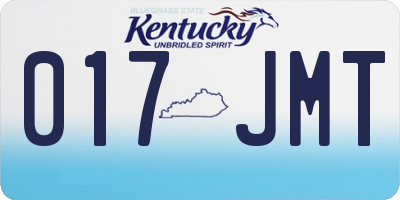 KY license plate 017JMT