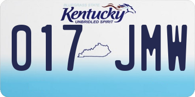 KY license plate 017JMW