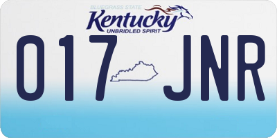 KY license plate 017JNR