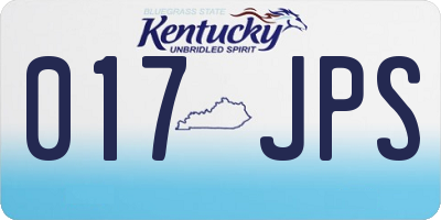 KY license plate 017JPS
