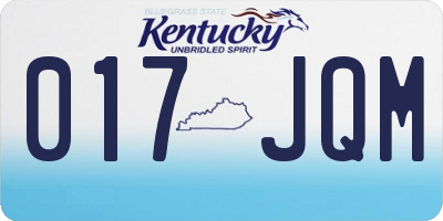 KY license plate 017JQM