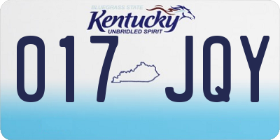 KY license plate 017JQY