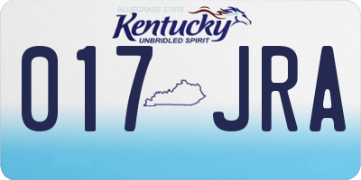 KY license plate 017JRA