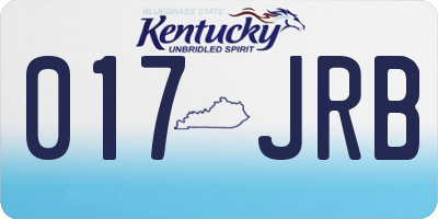 KY license plate 017JRB
