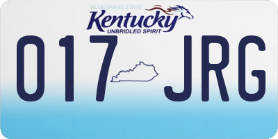 KY license plate 017JRG