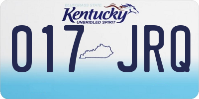 KY license plate 017JRQ