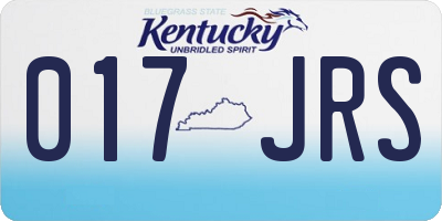 KY license plate 017JRS