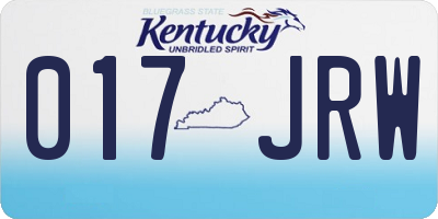KY license plate 017JRW