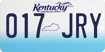 KY license plate 017JRY