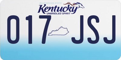 KY license plate 017JSJ