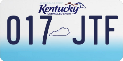 KY license plate 017JTF
